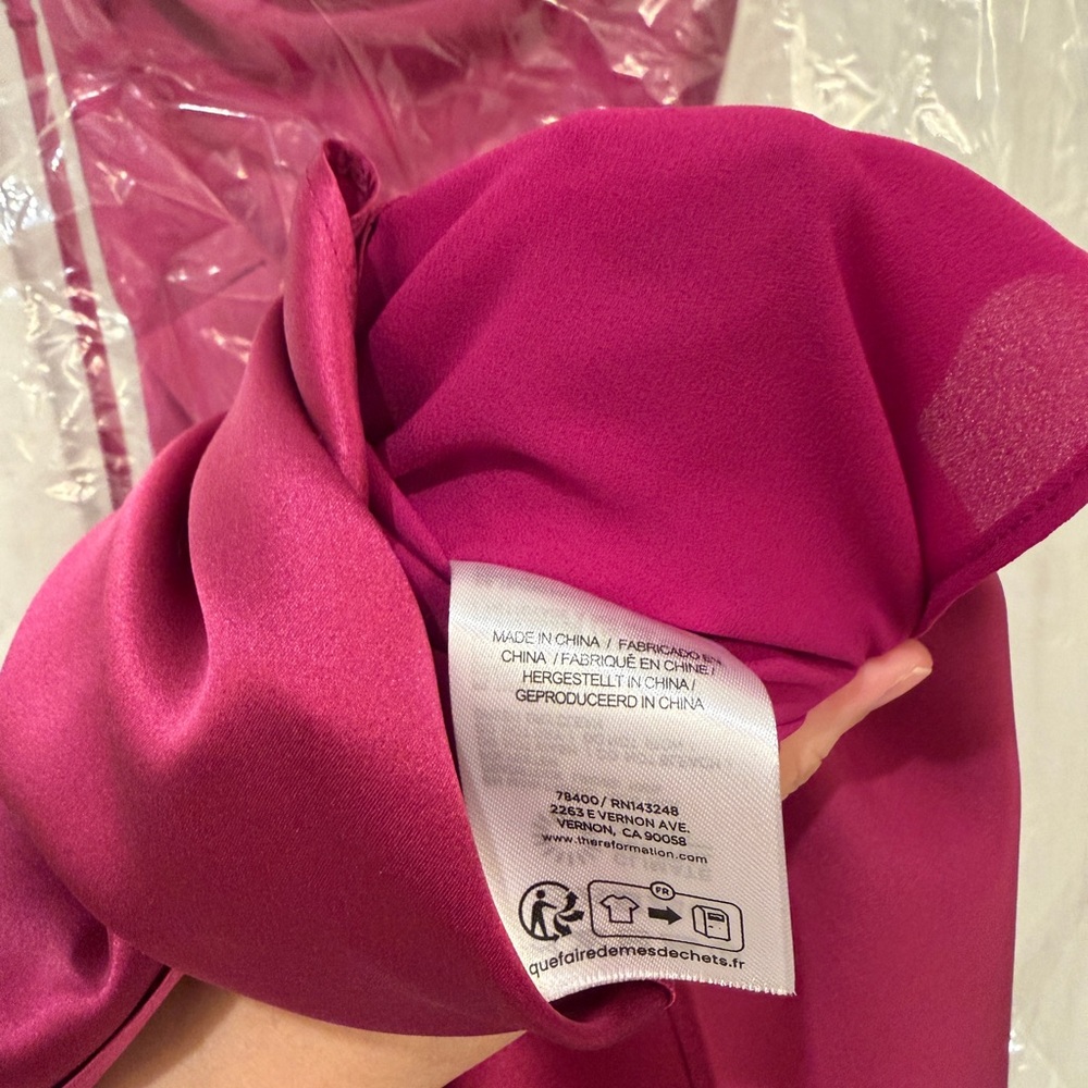 Reformation Scotia Silk Dress - Pink XS - Picture 7 of 7